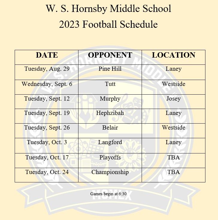 Football Schedule
